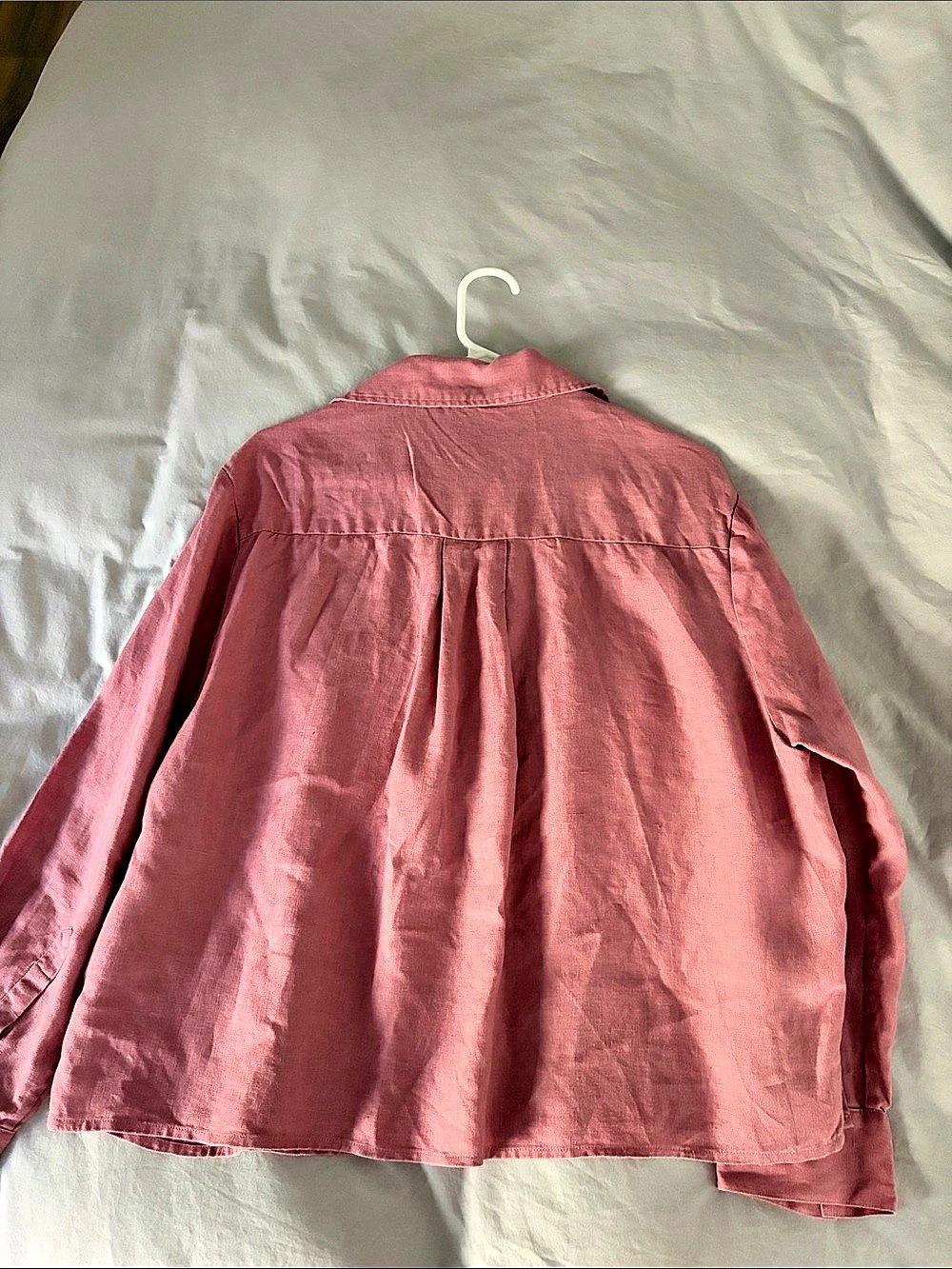 Reformation Andy Oversized Linen Shirt Rose Petals Size Small - Picture 2 of 5